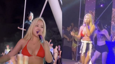 씨스타 소유 비키니 풀파티 무대 영상 끈 비키니 패션.. 드러난 몸매에 충격