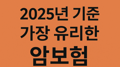 2025년 기준 가장 유리한 암보험 최신 통계와 추천상품 7가지
