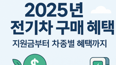 2025년 전기차 구매 혜택 총정리 - 지원금부터 차종별 혜택까지