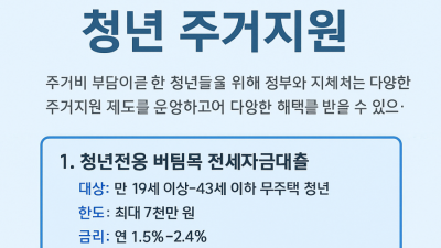 청년 주거지원 제도 안내