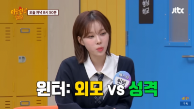   				에스파 윈터 : 외모 vs 성격			