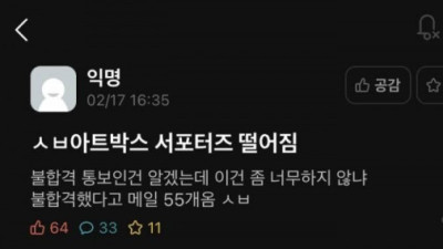   				흔한 불합격 통보...			