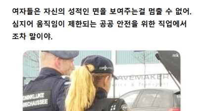   				여경 엉덩이가 불편했던 외국 트위터리안			