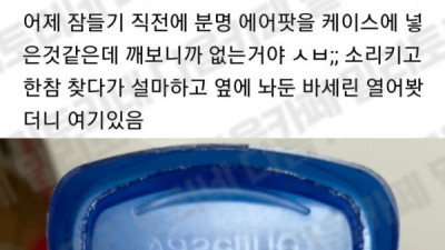   				분명 에어팟 충전했는데 안보이는거임			