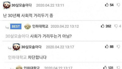   				사회가 거리두는 거 아님? 최신 근황			