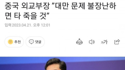   				중국 외교부장 ”대만 문제 불장난하면 타 죽을 것”			