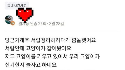   				당근거래후 서랍정리하다가 깜놀			