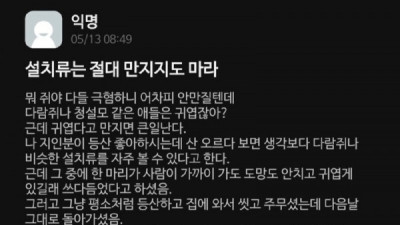   				설치류를 절대 만지면 안되는 이유			