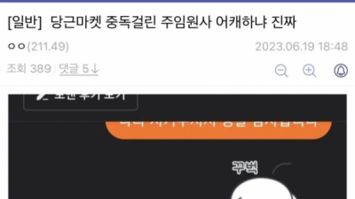   				당근에 중독된 주임원사			