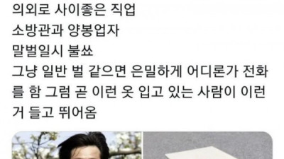   				의외로 사이좋은 직업			