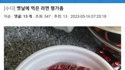   				왕뚜껑 맛있게 먹는법			