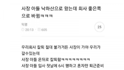   				회사 낙하산 희망편			