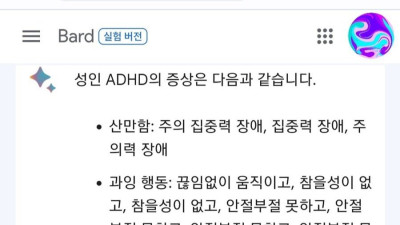 구글아 성인 ADHD가뭐야?