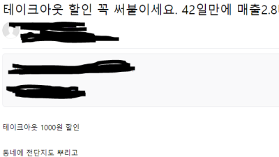   				자영업자들 포장할인 분위기			