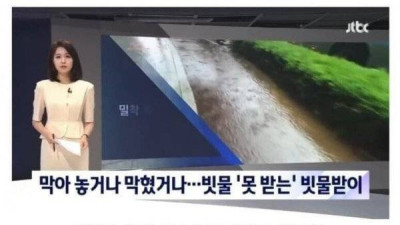   				진짜로 난리난 도시 빗물받이			