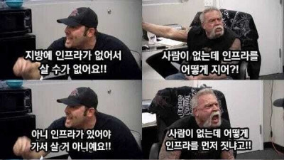   				지방에 인프라가 없어서 살수가없어요.			