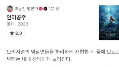 평론가 이동진 흑어공주 평론