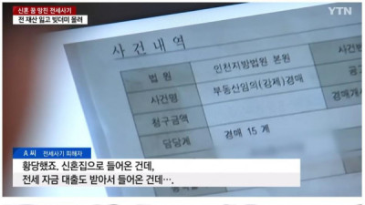   				전세 사기 한번 당하면 돈도 못돌려받아			