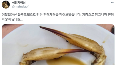 영국 교민이 만든 이탈리아산 블루크랩 간장게장 후기