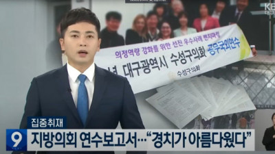   				쌍욕나오는 대구광역시 지방의회 세금낭비 꼬라지			