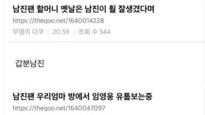   				자기 아이돌 아니라고하는 타돌 팬들..			