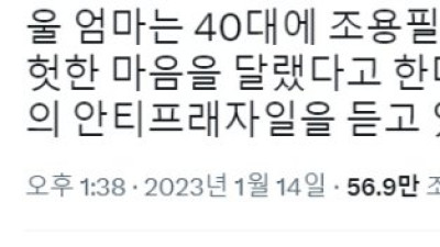 울엄마는 40대에 조용필 노래 들었다는데 나는