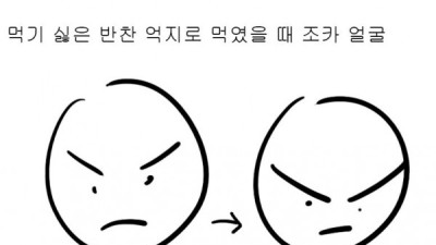   				밥상 앞 아이들 감정 변화			