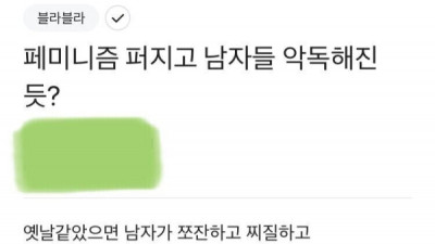   				어느 디시유저의 여성혐오글 하드키운터 날린 댓글			