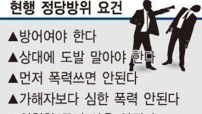   				정당방위 팩트 체크			