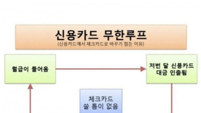   				신용카드 무한루프에 빠지면 망함			