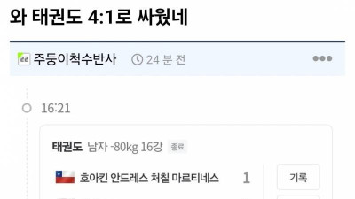 와 태권도 4:1로 싸웠네 