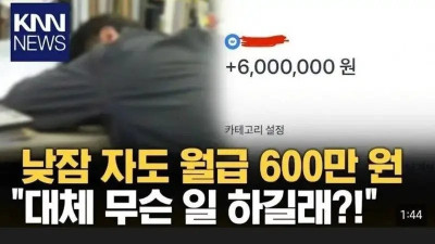 게임하고 낮잠만 자도 월급 600만원 회사 