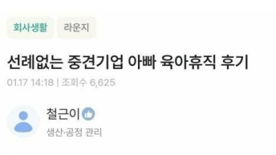 중견기업 아빠 육아휴직 신청한 후기