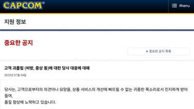 캡콤 개발자 욕하면 고소하겠다