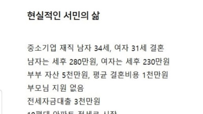 지극히 현실적인 서민의 삶