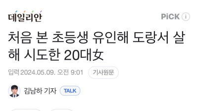 20대女 초등학생 묻지마 살인 시도
