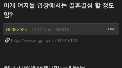 이게 여자들 입장에서는 결혼결심 할 정도임?