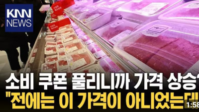 소비 쿠폰으로 인해 가격 상승을 한 거 같다는 일부 시민들 