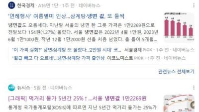 요즘 냉면먹을때 개빡치는점