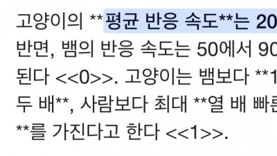 포유류 중 견문색 최상위권 1티어 동물