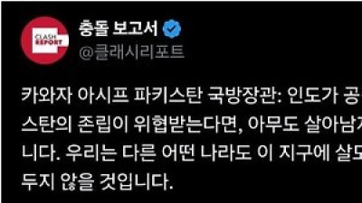 파키스탄 나 건들면 전세계에 핵 쏘겠다