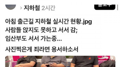 오늘 아침 출근길 실시간 지하철 상황