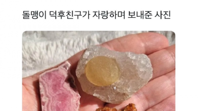 돌맹이 덕후 친구가 자랑하며 보내준 사진