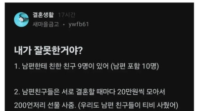 돈 20만원 가지고 싸운 부부