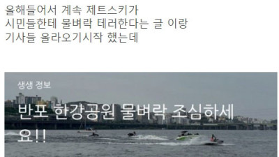 한강 제트스키 사고 논란 + 당사자 해명