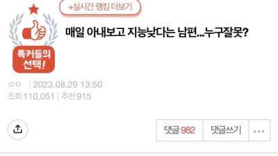 아내보고 지능이 낮다고 막말하는 남편.pann