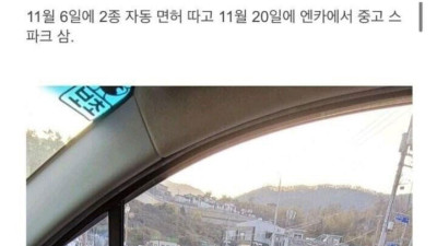 면허 따고 두 달만에 폐차한 운전자