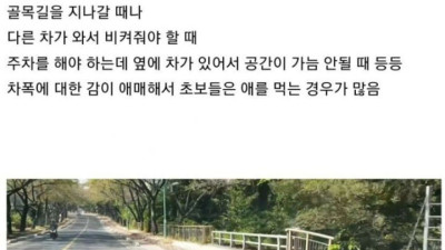 포스트잇 하나로 차폭 감 잡는 꿀팁