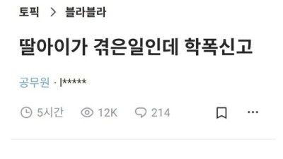 초등학교 3학년 딸이 겪었다는 학폭 문자