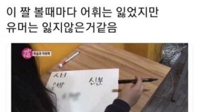   				어휘는 버리고 유머를 선택한 여고생			